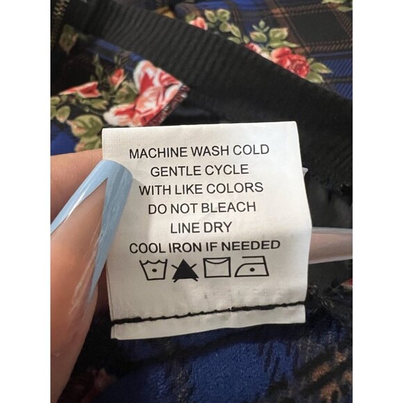 About‎ A Girl Jacket Women Size XL Floral Full Zip Navy Floral Cottagecore Boho - Picture 5 of 15